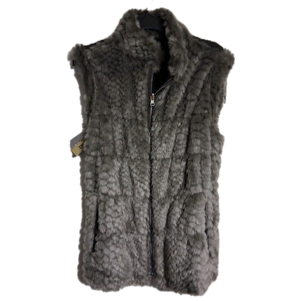 NWT Women's Bagatelle Faux Fur Reversible Vest Size S/M ?